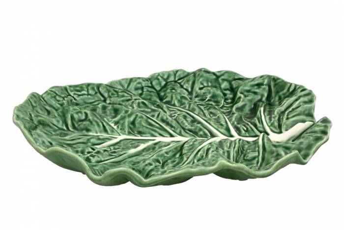 Bordallo Pinheiro "Cabbage" Зеленое блюдо 37см