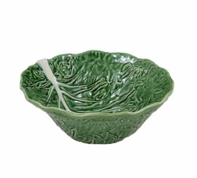 Bordallo Pinheiro "Cabbage" Зеленый салатник 29см