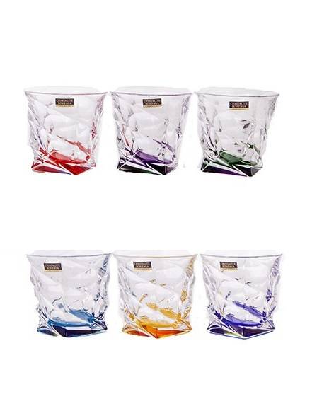 Чехия Crystalite Bohemia "Касабланка Colors" набор стаканов 300мл 6шт    