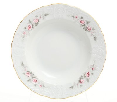 Bernadotte - Набор суповых тарелок 6 шт Бернадотте Роза Серая набор тарелок 23см из 6ти штук