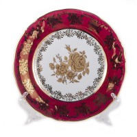 Красная Роза Карлсбад набор тарелок 19см 6штук