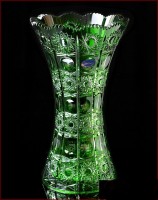 Хрусталь Цветной Снежинка Зеленый ваза для цветов 31см