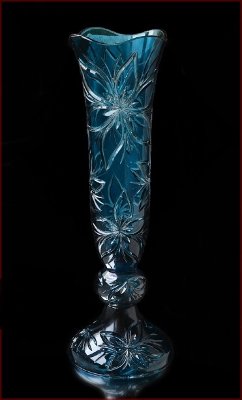 Хрусталь Цветной Азур ваза для цветов 60см Хрусталь Цветной Азур ваза для цветов 60см