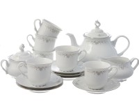 Тхун Констанция Серебряный узор сервиз чайный на 6 персон 15 предметов