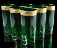 Версаче Клаудия Зеленый набор стаканов 300мл 13см 