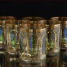Цветной Хрусталь с Золотом Классик Зеленые набор стаканов 350мл низкие