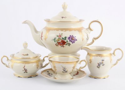 Королевский Ситец чайный сервиз Королевский Ситец чайный сервиз на 6 персон 15 предметов