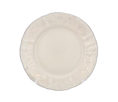 Bernadotte - Набор тарелок 21 см Бернадот Ивори Платиновая отводка набор тарелок 21см 6 штук