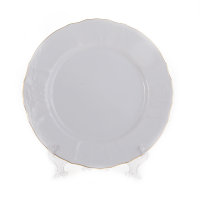 Бернадот Белый с Золотой отводкой набор тарелок 21 см 6 штук