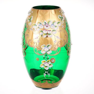 Зеленая Лепка Смальта ваза для цветов 30 см 13232 Зеленая Лепка Смальта ваза для цветов 30 см 13232