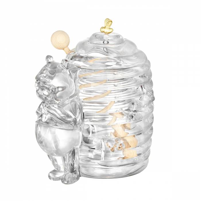 Чехия Crystalite Bohemia банка для меда 300мл,  15см