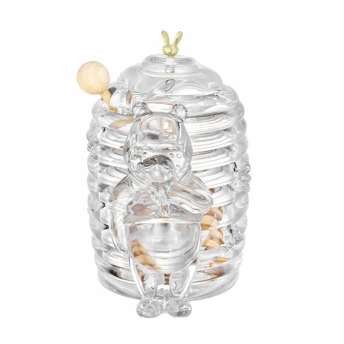 Чехия Crystalite Bohemia банка для меда 300мл,  15см