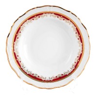 Тхун Мария Луиза красная лилия набор тарелок 23см глубоких 6шт