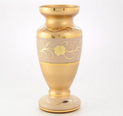 Star Crystal Gold ваза для цветов 35см 37645 Star Crystal Gold ваза для цветов 35см 37645