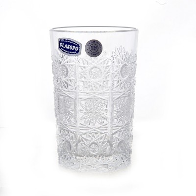 Glasspo (Гласспо) Хрусталь снежинка набор стаканов для чая Классический Чешский хрусталь Снежинка