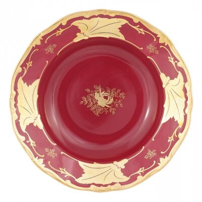 Веймар Кленовый Лист Красный тарелка 22 см глубокая Веймар Кленовый Лист Красный тарелка 22 см глубокая