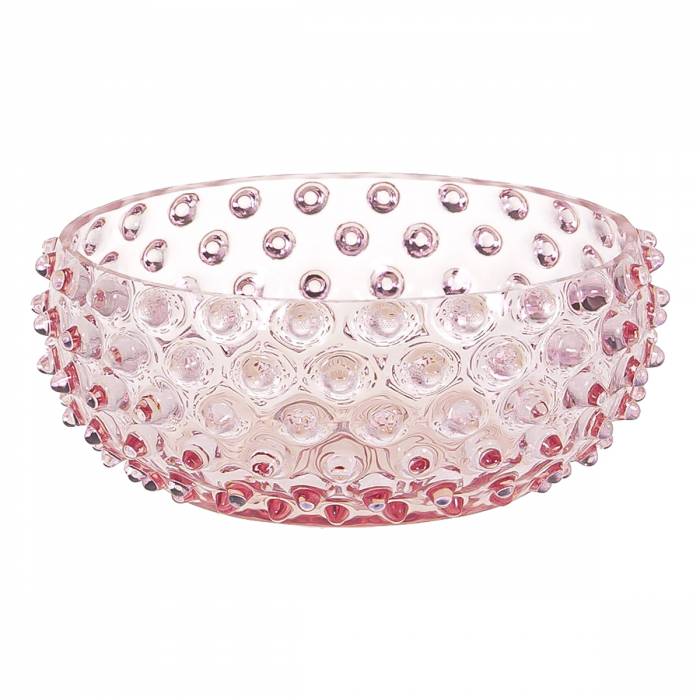 Чехия Anna von Lipa "Hobnail Tapas" Розовая ваза для конфет 17см 