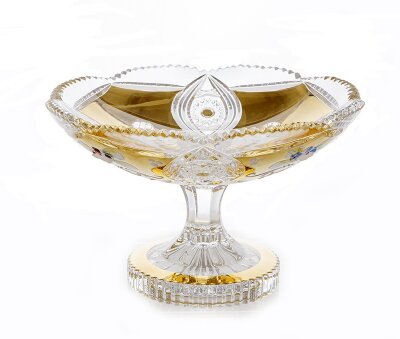 Хрусталь с Золотом Crystal ваза для конфет 18см Хрусталь с Золотом Crystal ваза для конфет 18см