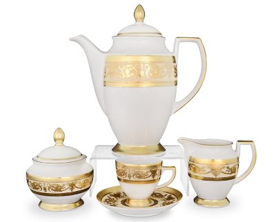 Империал Крем Голд - чайный сервиз 6 персон Falken Porzellan Imperial Creme Gold 