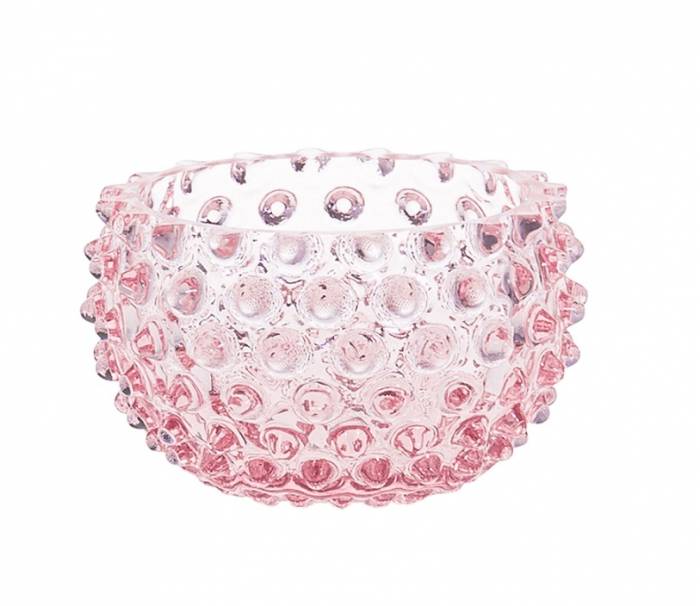 Чехия Anna von Lipa "Hobnail Tapas" Розовая ваза для конфет 11,5см 
