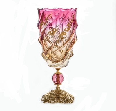 Rosaperla Розовый ваза для цветов 19x14x45cм Rosaperla Розовый ваза для цветов 19x14x45cм