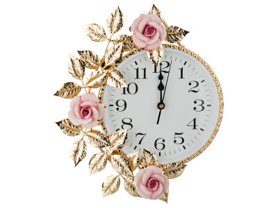 Розаперла Цветы Розовые часы 35х28см Rosaperla часы 35х28см
