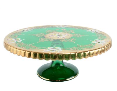 Зеленая Лепка Смальта тортница на 32 см диаметр Зеленая Лепка Смальта тортница на 32 см диаметр