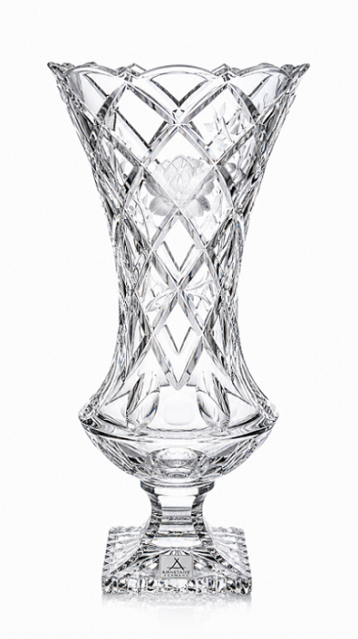 Хрустальная ваза Arnstadt Kristal "Rose" 42см (Германия)