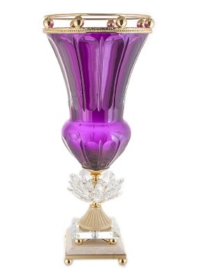 Rosaperla Фиолет ваза для цветов 50см, диаметр 20см Rosaperla Фиолетовая ваза для цветов 50см, диаметр 20см