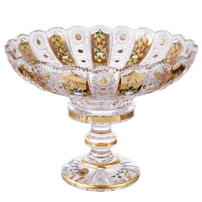 Хрусталь с Золотом Max Crystal ваза для фруктов 40см Хрусталь с Золотом Max Crystal ваза для фруктов 40см