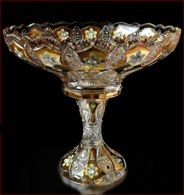 Хрусталь с Золотом ваза для фруктов 41см Хрусталь с Золотом ваза для фруктов 41см