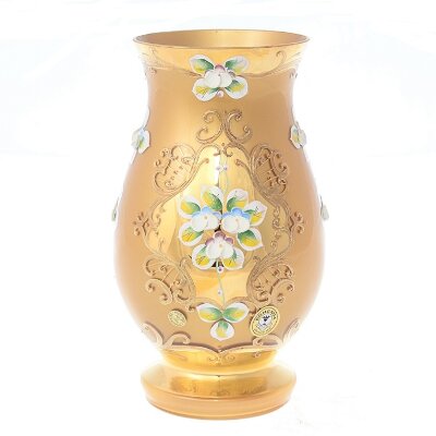 Золотая Лепка Смальта ваза для цветов 22см Золотая Лепка Амбр  ваза для цветов 22см E-V 19856