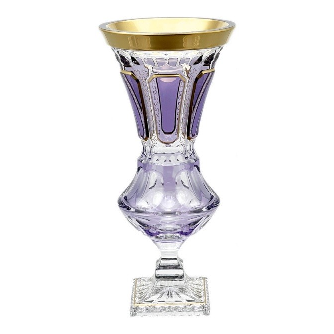Германия Arnstadt Kristall "Antike Lavender" ваза для цветов 34см