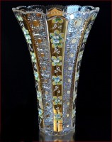 Хрусталь с Золотом Смальта ваза для цветов 36см