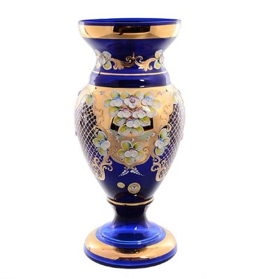Синяя Лепка Смальта ваза для цветов 35 см Синяя Лепка Смальта ваза для цветов 35 см 