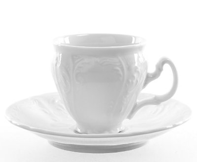 Bernadotte - чайные пары 6 шт 90 мл Бернадот Недекорированный 0000 набор 6 чашек 90мл с блюдцами для кофе