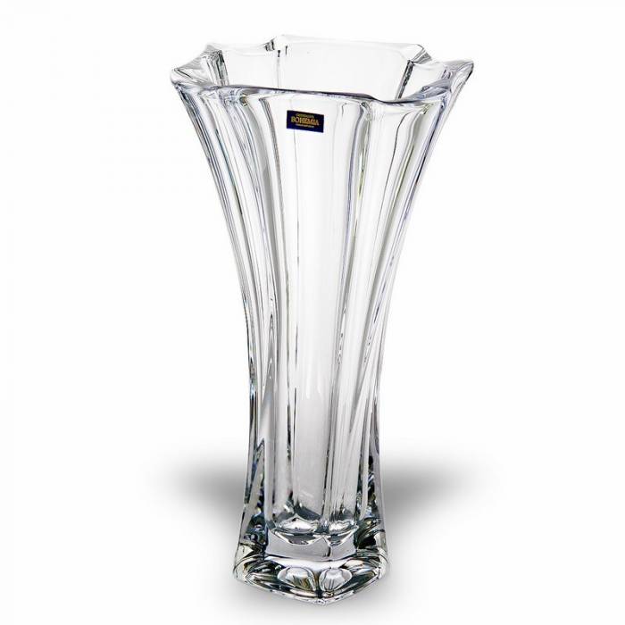 Чехия Crystalite Bohemia "Нептун " ваза для цветов 32см