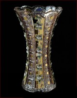 Хрусталь с Золотом Смальта ваза для цветов 41см 02480