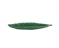Бордалло Cabbage Зеленая блюдо узкое Лист 40см