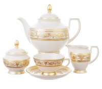Falkenporzellan Imperial Constanza Creme Gold сервиз чайный на 6 персон 15 предметов