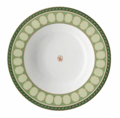 Тарелка 24см глубокая Rosenthal «Swarovski Signum Fern» — немецкий премиальный фарфор