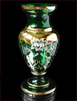 Зеленая Лепка Смальта ваза для цветов 31см Амфора