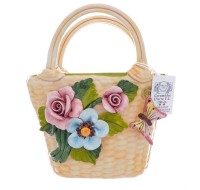 Orgia (Орджия) Итальянская керамика Цветы сумка 19см