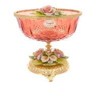  Rosaperla Цветы Розовая сетка ваза для фруктов 23 см