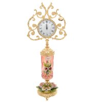  Rosaperla Цветы Розовая сетка часы 