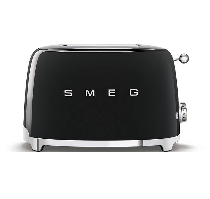 SMEG Италия Черный тостер на 2 ломтика 950 ВТ   