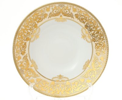 Наталья Крем Голд - набор суповых тарелок 23,5см Falken Porsellan Natalia Creme Gold набор тарелок 23,5см для супа 6 штук