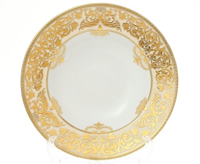 Falkenporzellan Natalia Creme Gold набор тарелок 23,5см для супа 6 штук