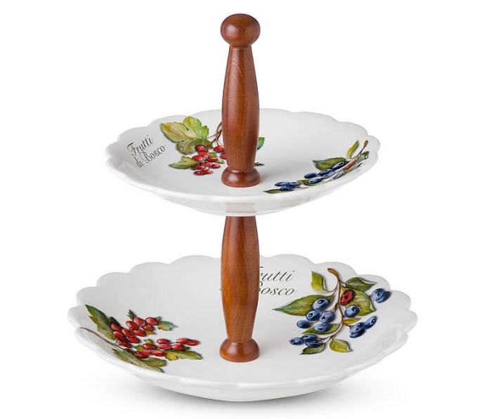 Nuova Cer Италия "Лесные ягоды" этажерка двух ярусная