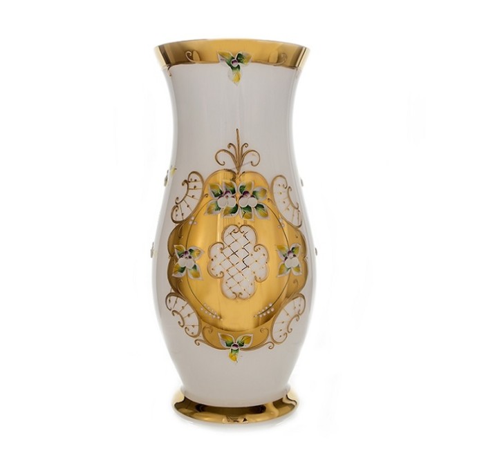 Белая Лепка Смальта ваза для цветов 35см